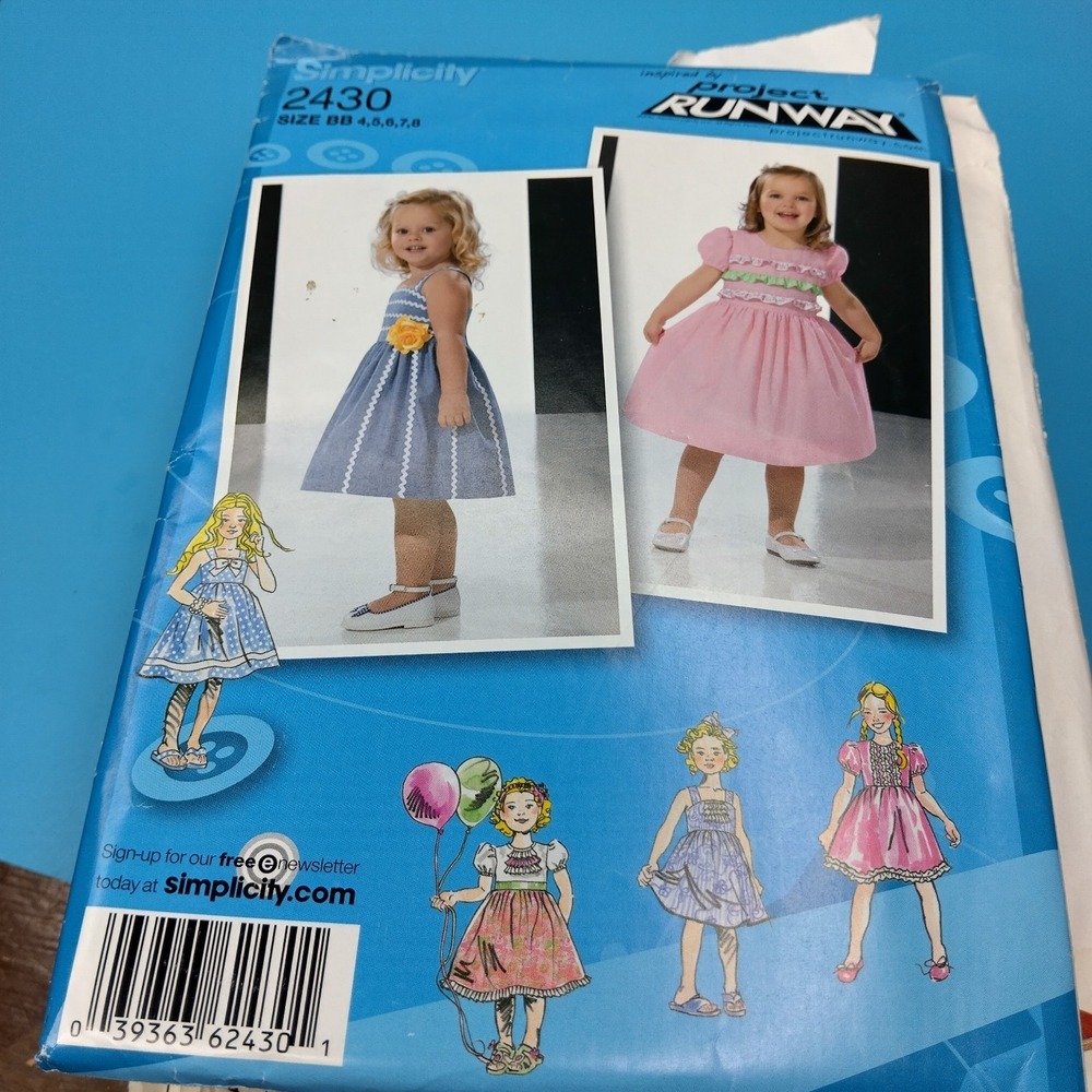 Vintage Girls Sewing Pattern Lot Simplicity McCalls Dresses Jumpers Crafts Size - Picture 2 of 11